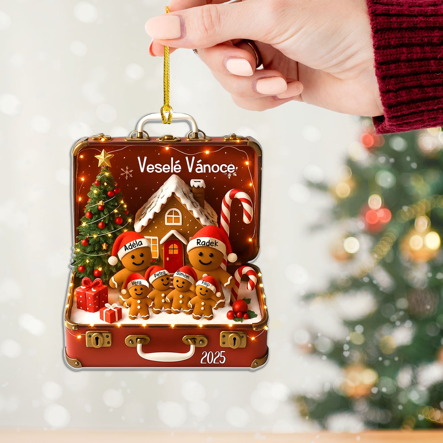 Personalizovaná akrylová ozdoba, vánoční dárek 1