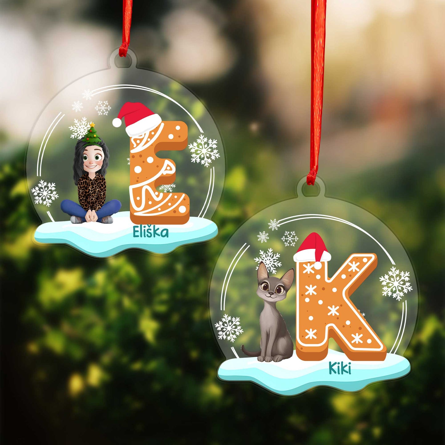 Personalizovaná akrylová ozdoba, vánoční dárek 70