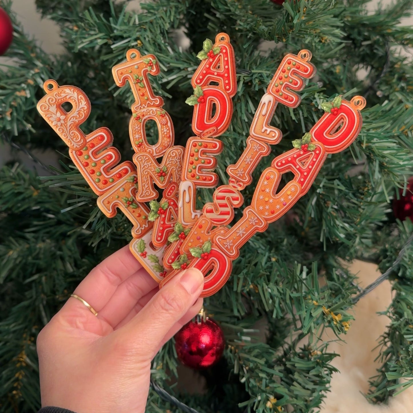 Personalizovaná akrylová ozdoba, vánoční dárek 100