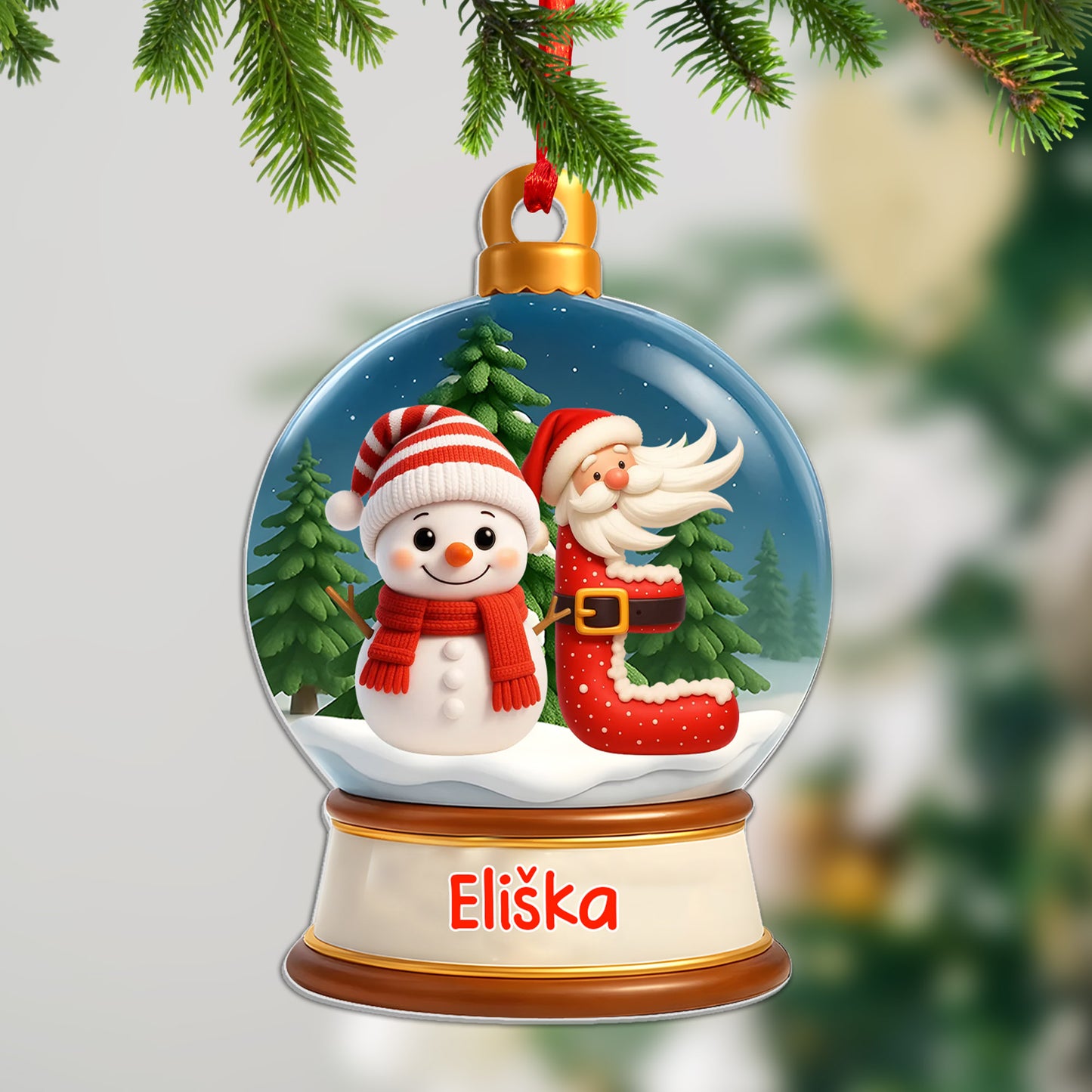 Personalizovaná akrylová ozdoba, vánoční dárek 62