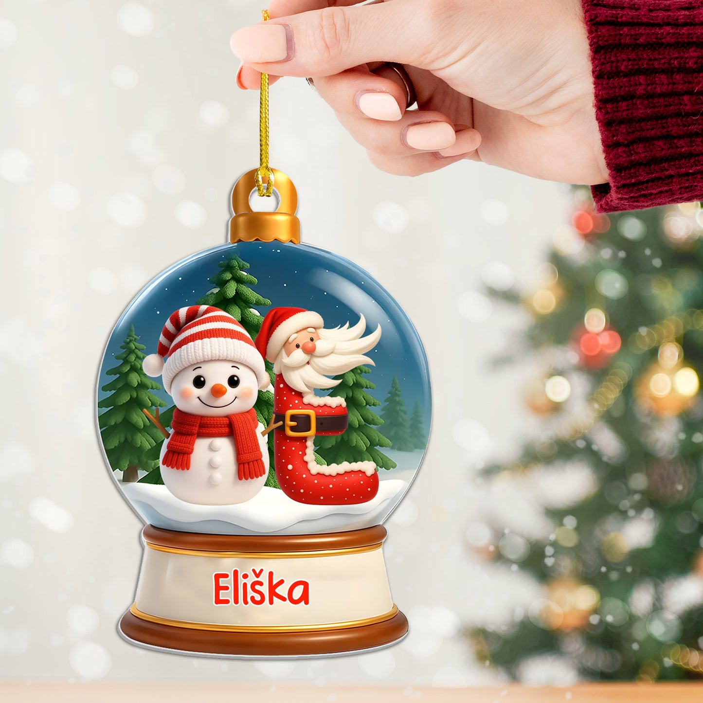 Personalizovaná akrylová ozdoba, vánoční dárek 62