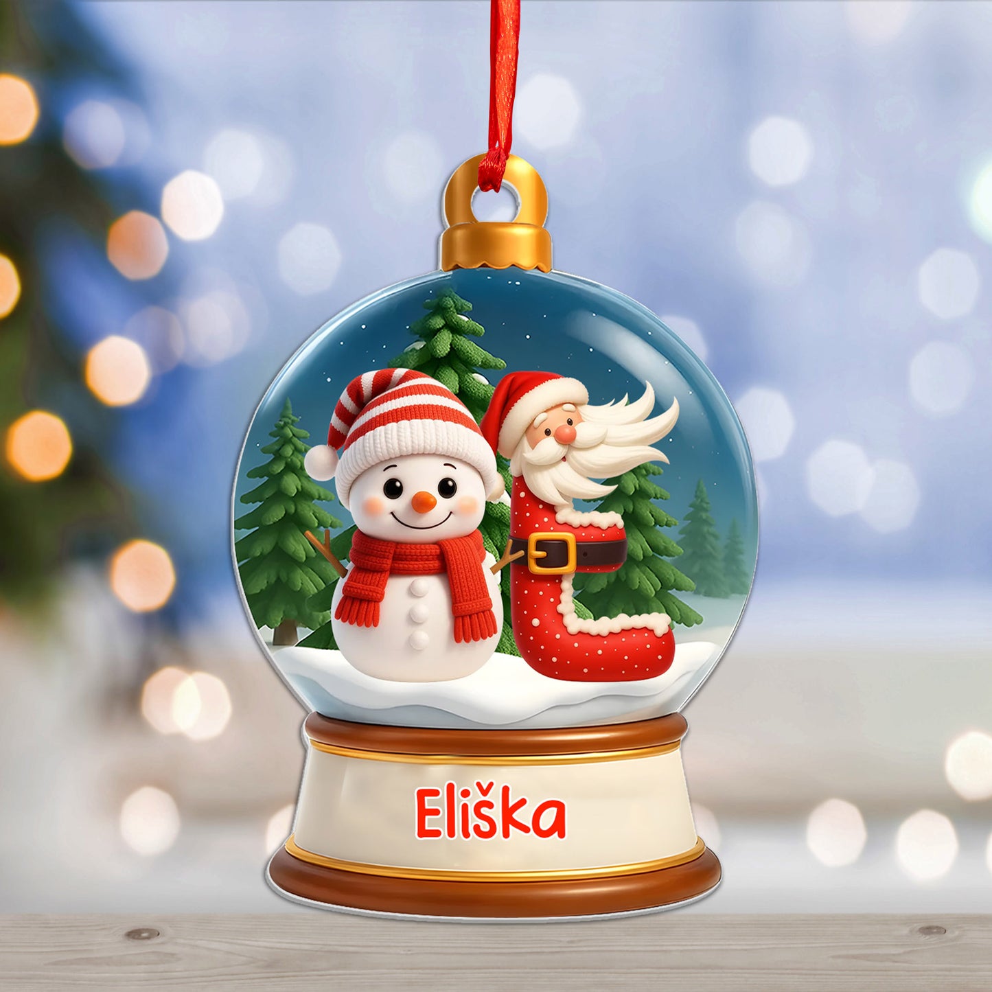 Personalizovaná akrylová ozdoba, vánoční dárek 62