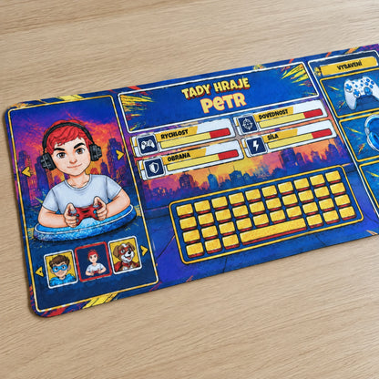 Personalizovaná podložka na stůl Comic XXL se jménem