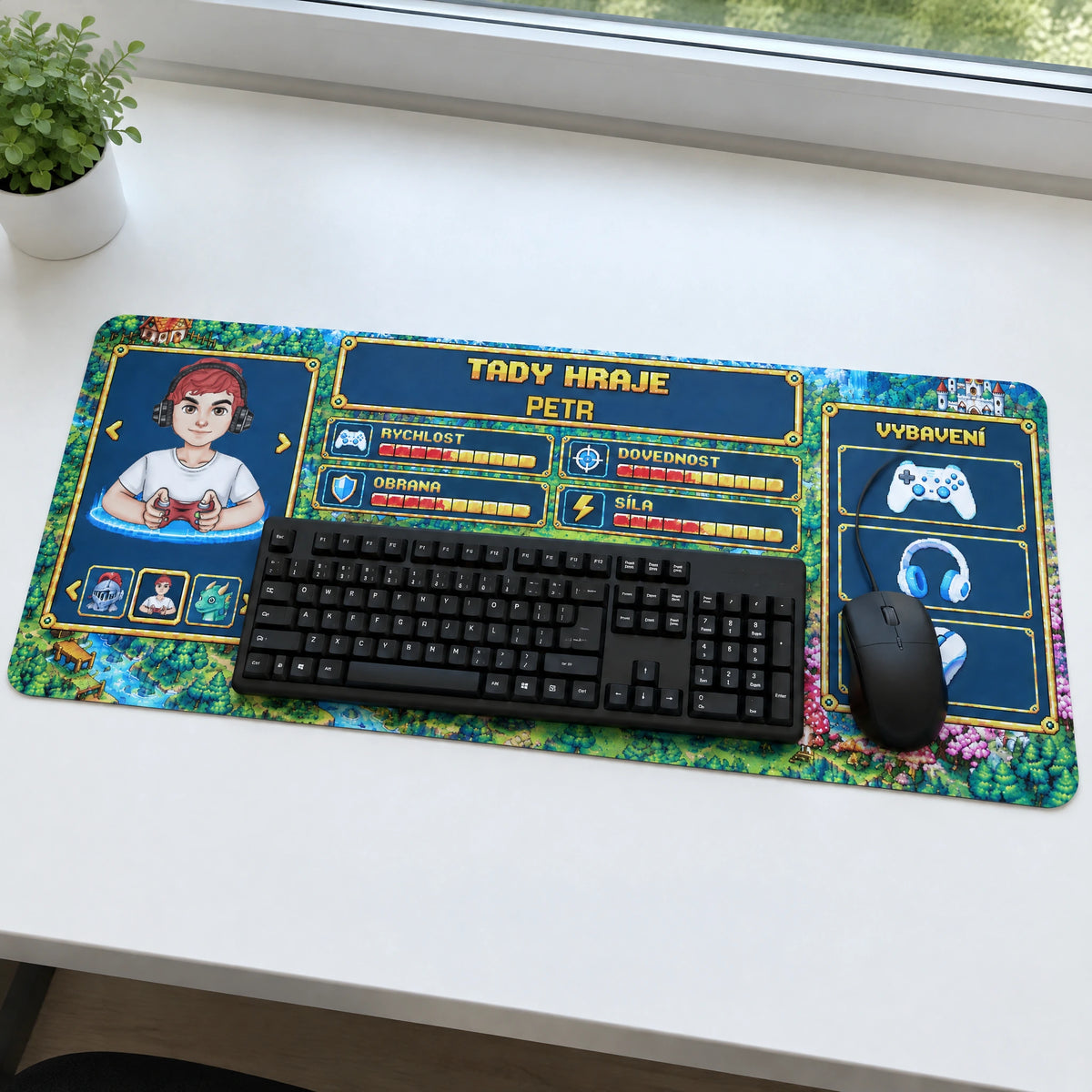 Personalizovaná podložka na stůl Pixel XXL se jménem