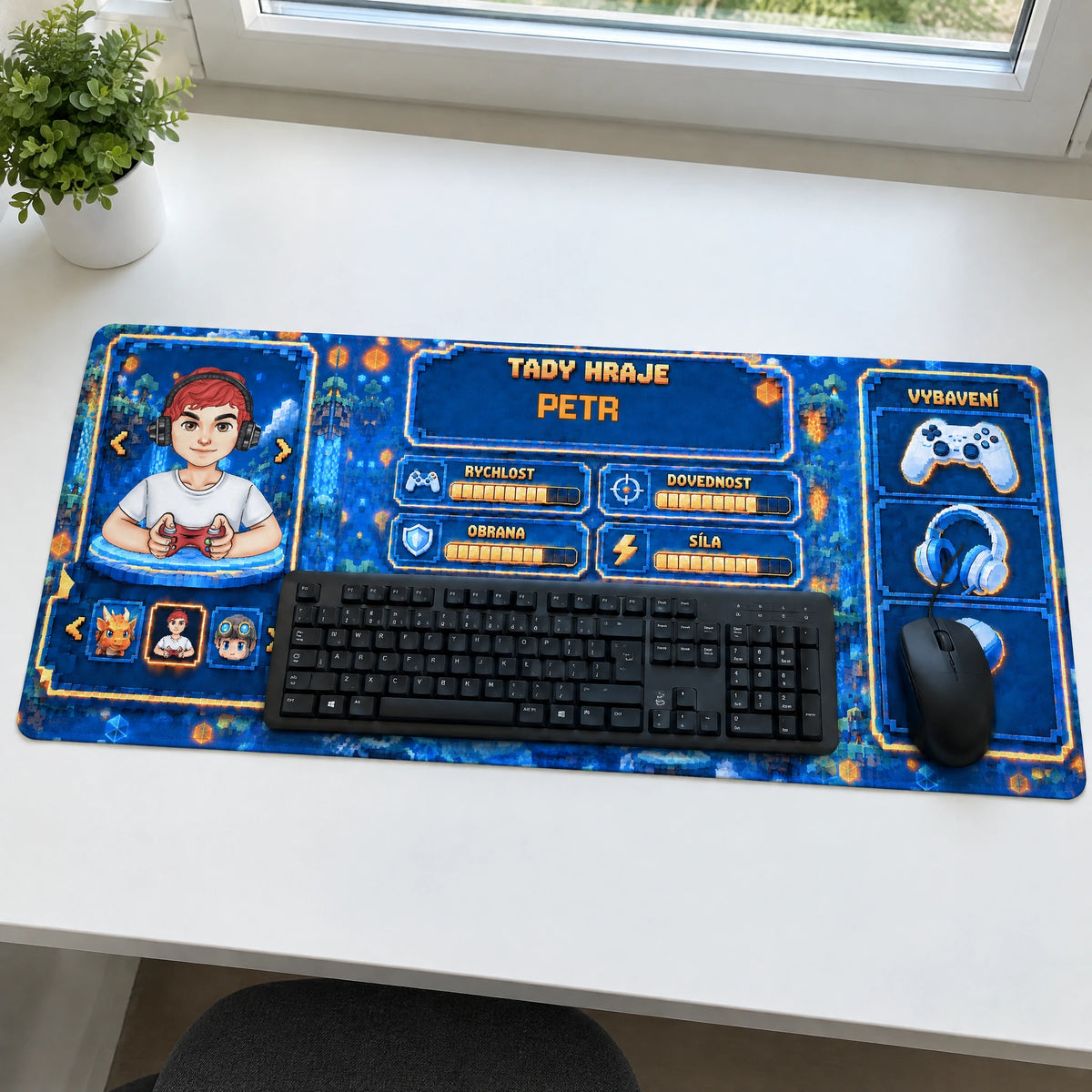Personalizovaná podložka na stůl Voxel XXL se jménem