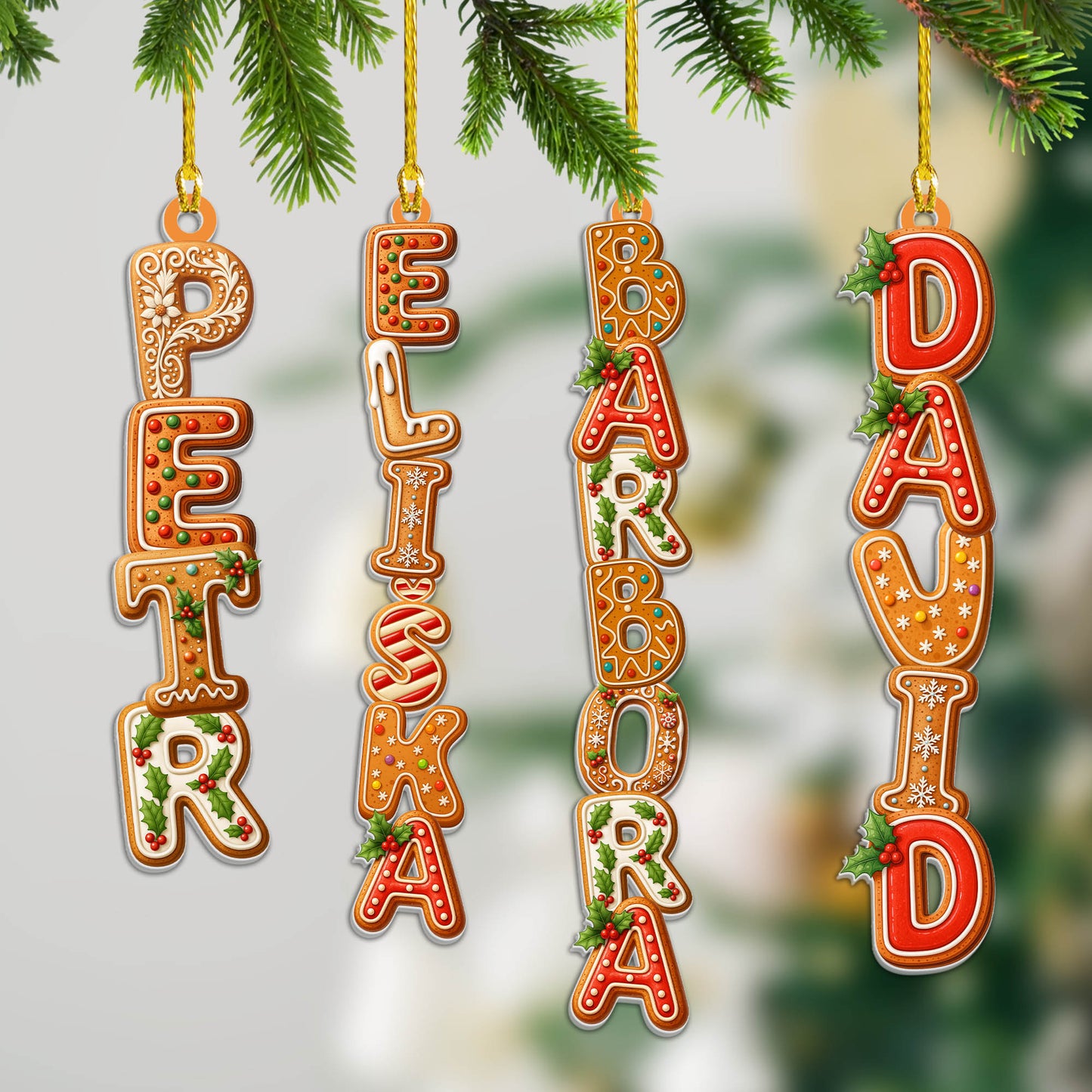 Personalizovaná akrylová ozdoba, vánoční dárek 100