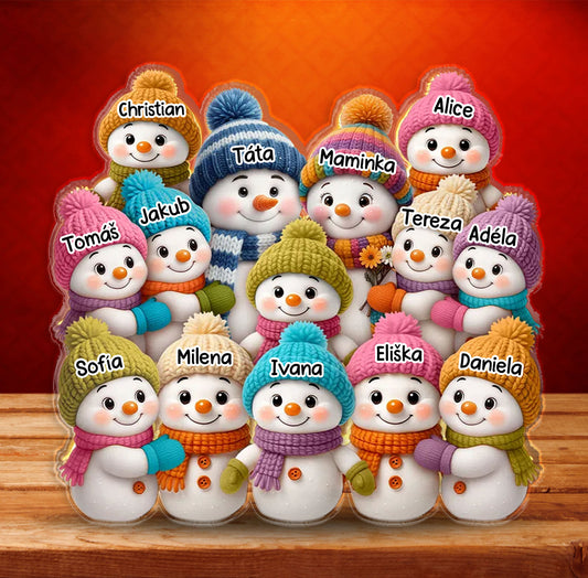 Akrylový plak - Sněhulákova rodina