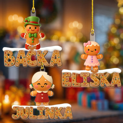 Personalizovaná akrylová ozdoba, vánoční dárek 100