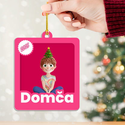 Personalizovaná akrylová ozdoba, vánoční dárek  35