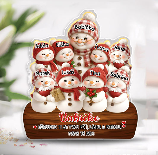 Akrylový plak - Sněhulák - až 9 dětí