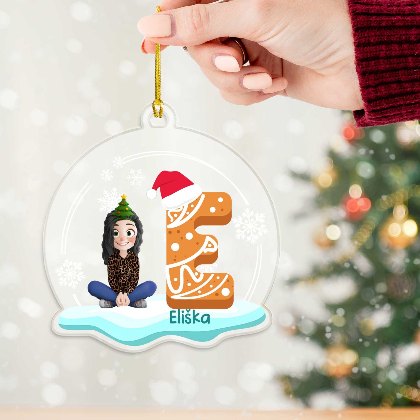 Personalizovaná akrylová ozdoba, vánoční dárek 70
