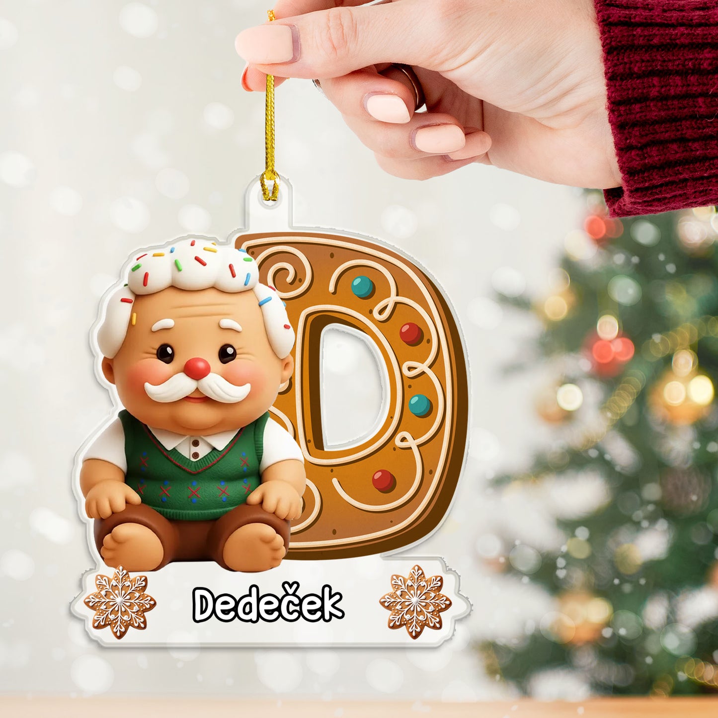 Personalizovaná akrylová ozdoba, vánoční dárek  60