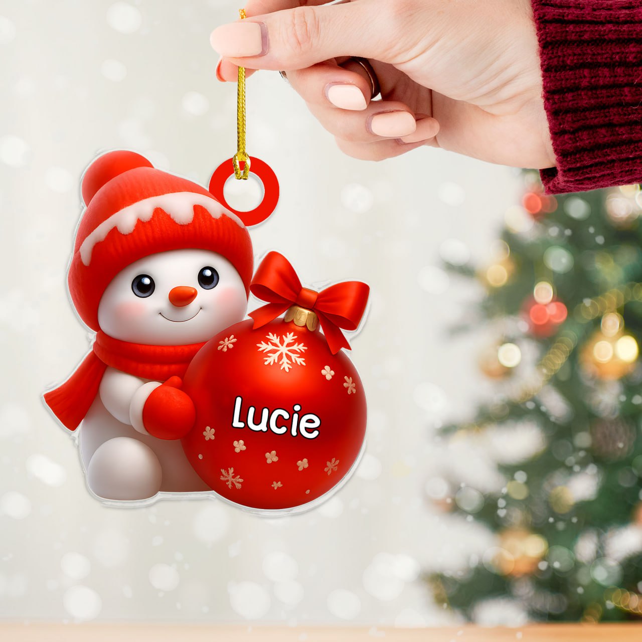Personalizovaná akrylová ozdoba, vánoční dárek 70