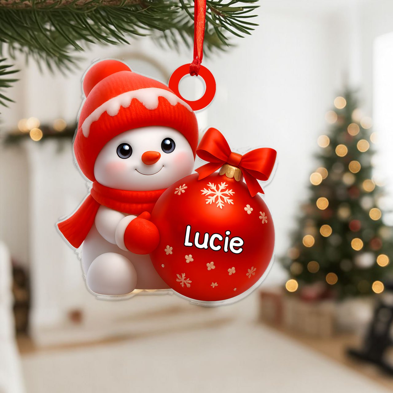 Personalizovaná akrylová ozdoba, vánoční dárek 70
